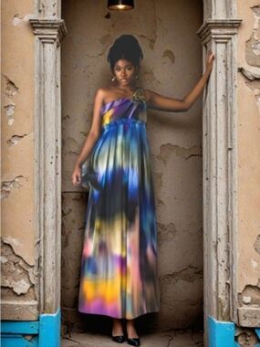 Matthew Williamson Beaded One Shoulder Silk Dress